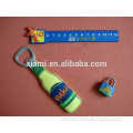 Cute Cartoon silicone soft pvc 3D embossed rubber beer bottle opener